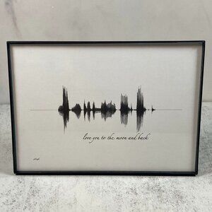 Love You To The Moon And Back Soundwave Wall Art - Premade